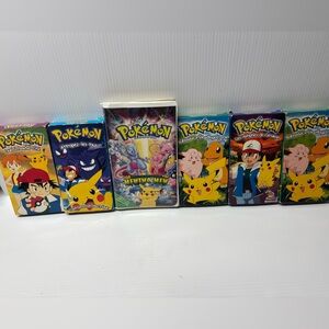 Lot Of 6 Pokemon VHS French Movie Tapes Nintendo /Pokemon Video / 1997 / 1998